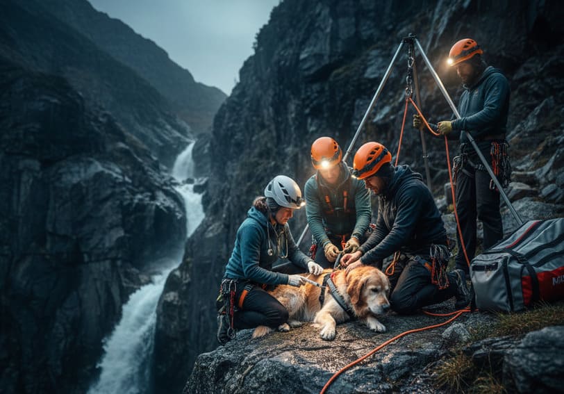 cane salvato con sedazione